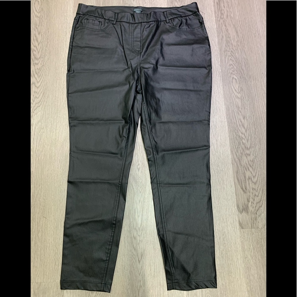 Paraphrase Faux Leather Pants XL
